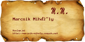 Marcsik Mihály névjegykártya
