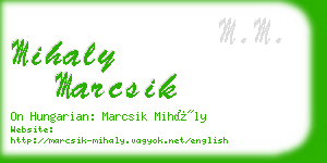 mihaly marcsik business card